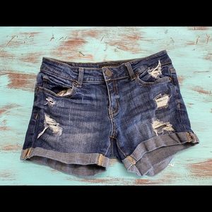 SOLD Aeropostale distress midi size 2 jean shorts